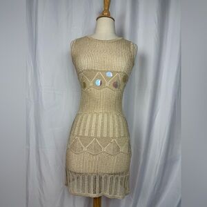 Gold Lurex Mesh Coverup XS